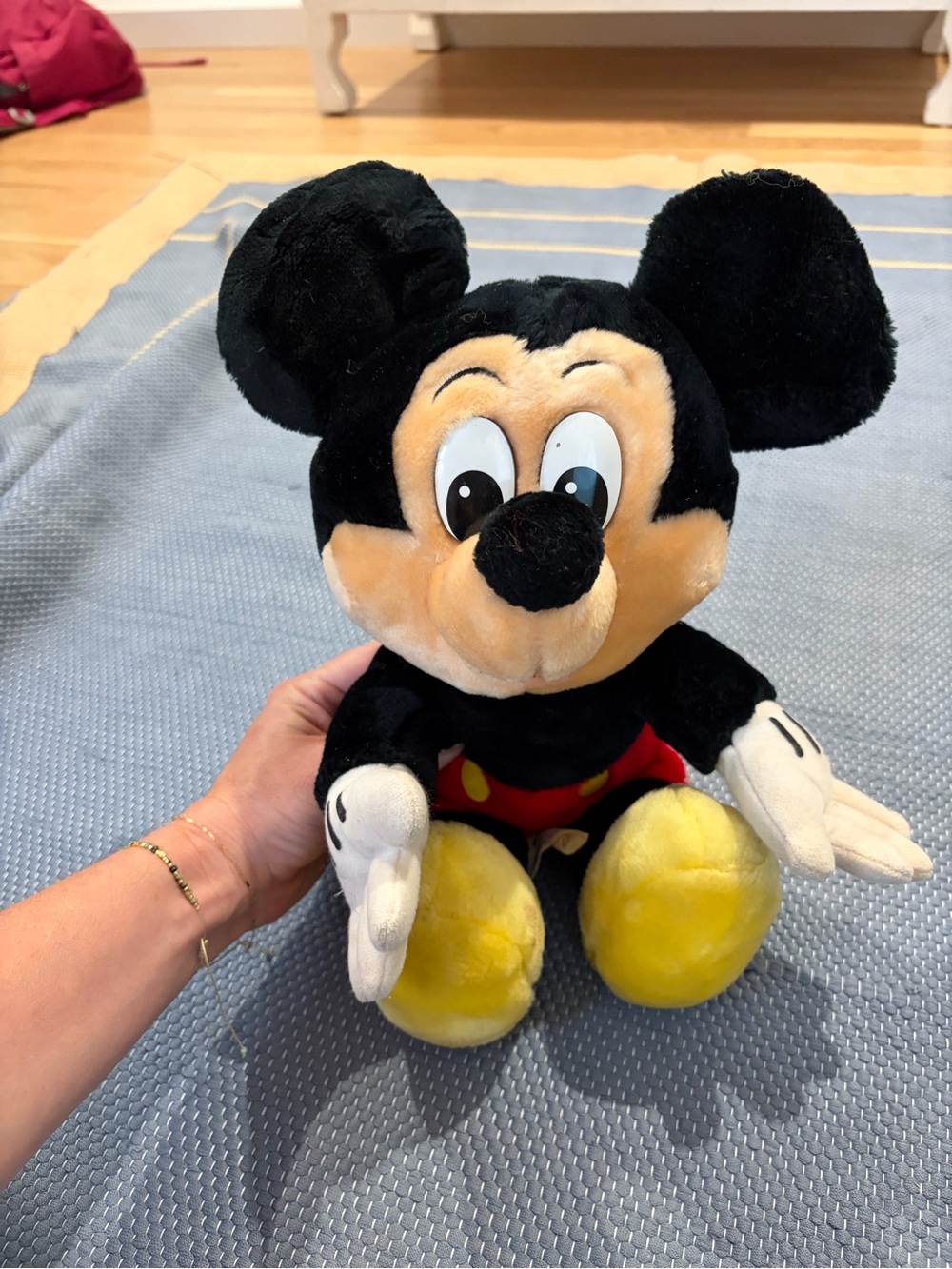 Vintage Disney Mickey Mouse Plush - Black, Yellow, Red